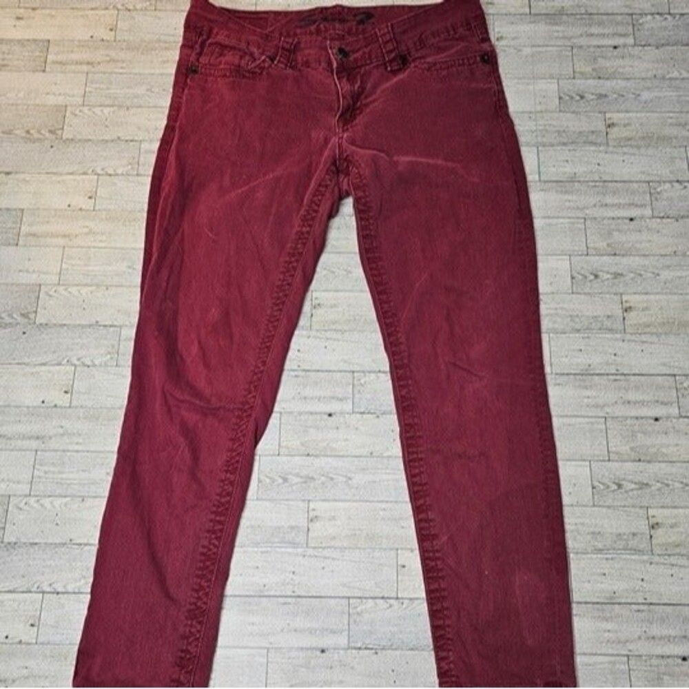 Seven7 Red Skinny Denim Leggings Pants, Women's Size 10